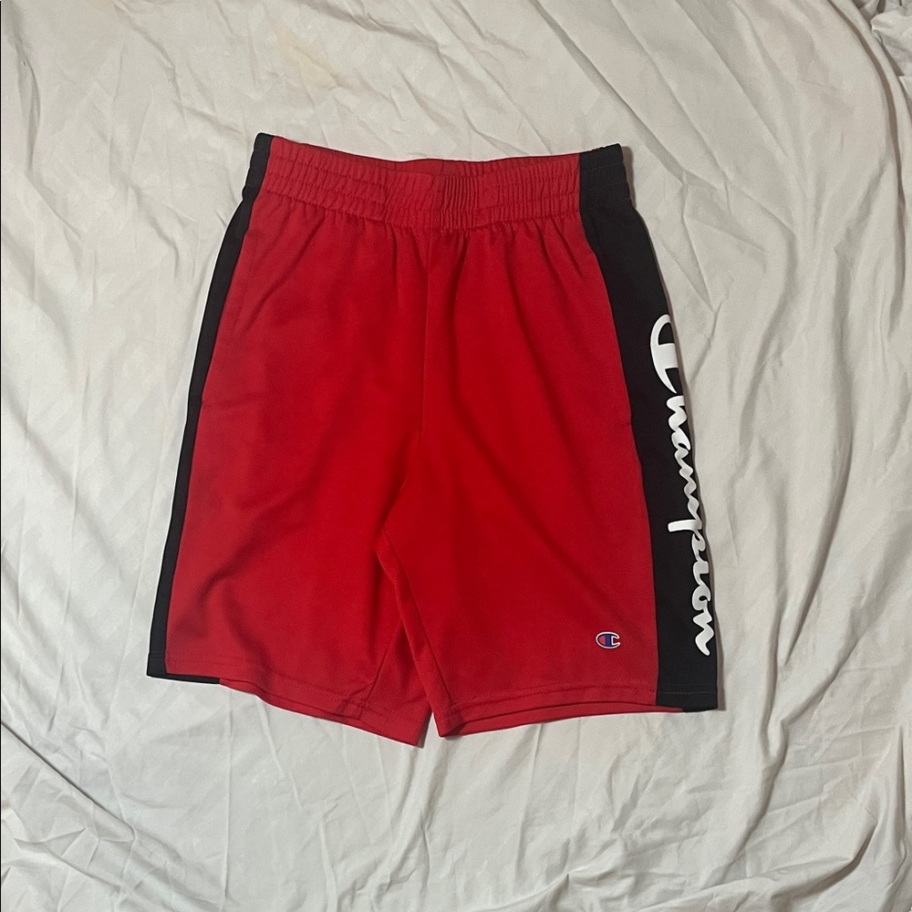 Champion Boy's Red and Black Athletic Shorts